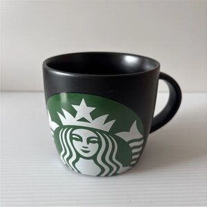Starbucks 2017 14oz Coffee Mug Black Green Siren Mermaid Big Logo Icon